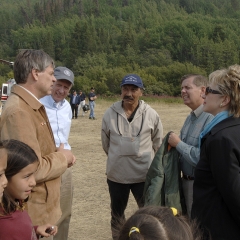 2005 Congressional Delegation with Hillary Clinton at Klukshu