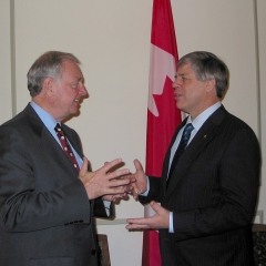 Larry with Paul Martin