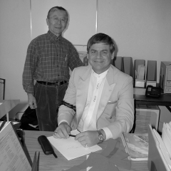 Bagnell in his Dawson office, September 2003
