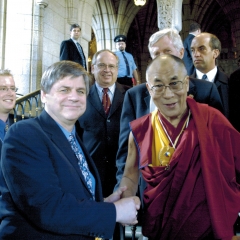 Larry asking Dalai Lama to visit Yukon